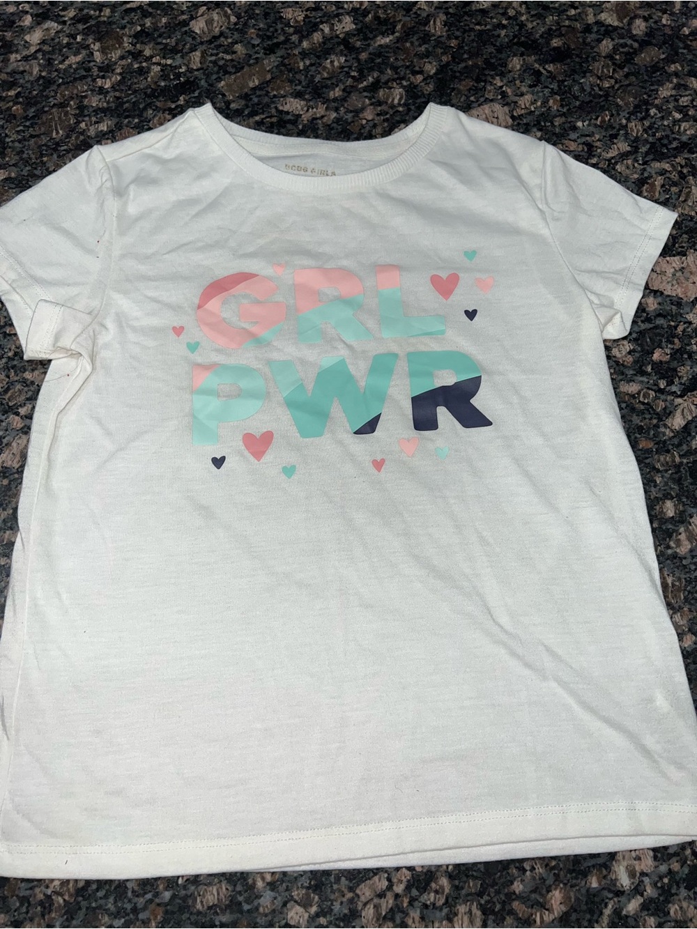 BCBG Girls ' White 'GRL PWR' Graphic Tee - Sz 10/12